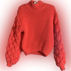 Knit Sweater with Intricate Sleeves